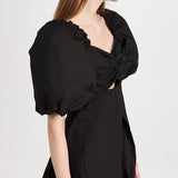 TWISTED BODICE MINI DRESS