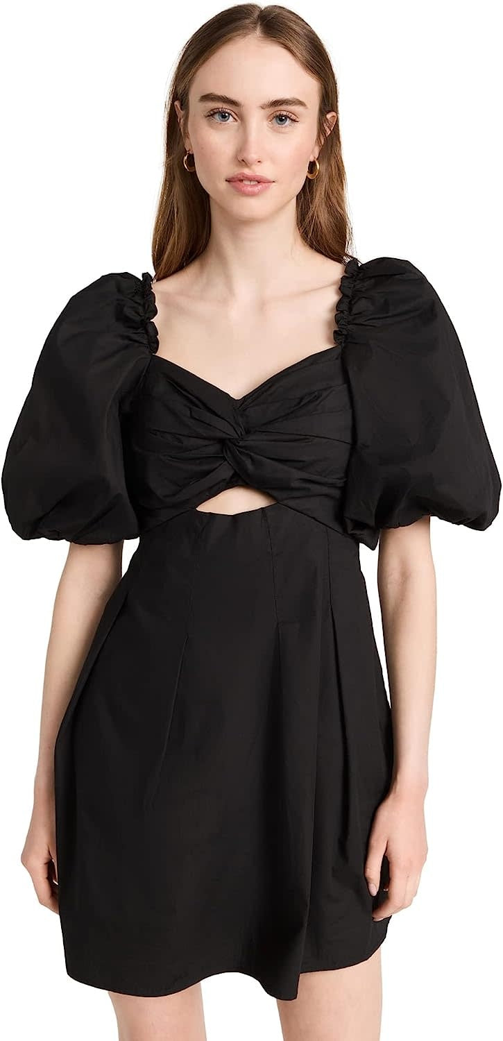TWISTED BODICE MINI DRESS