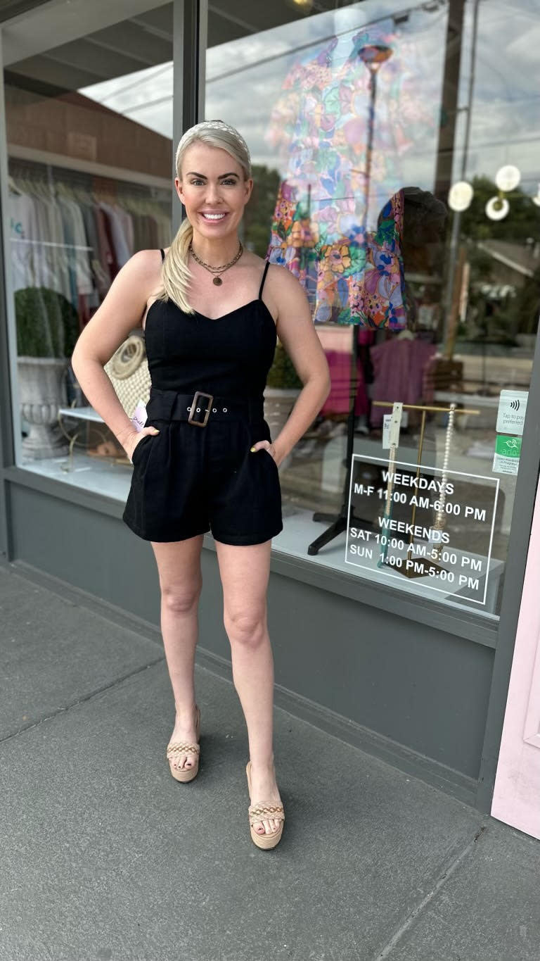 DENIM STRAPPY ROMPER