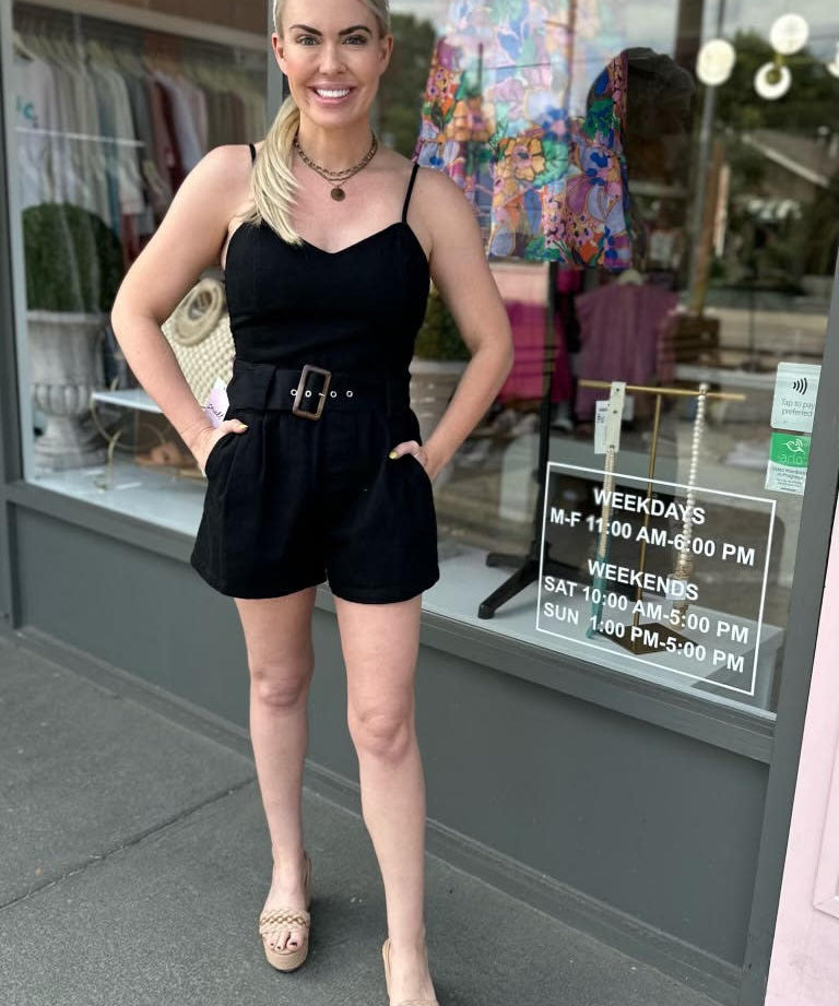 DENIM STRAPPY ROMPER