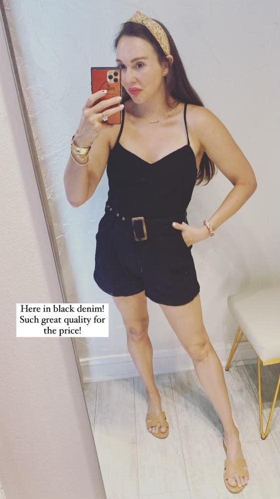 DENIM STRAPPY ROMPER