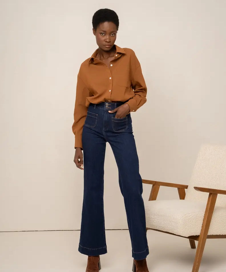 HIGH WAIST FLARE JEAN