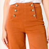DOUBLE BUTTON ANKLE FLARE JEAN