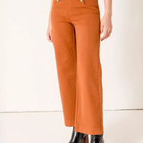 DOUBLE BUTTON ANKLE FLARE JEAN