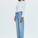 LEXI MID RISE BOWED STRAIGHT