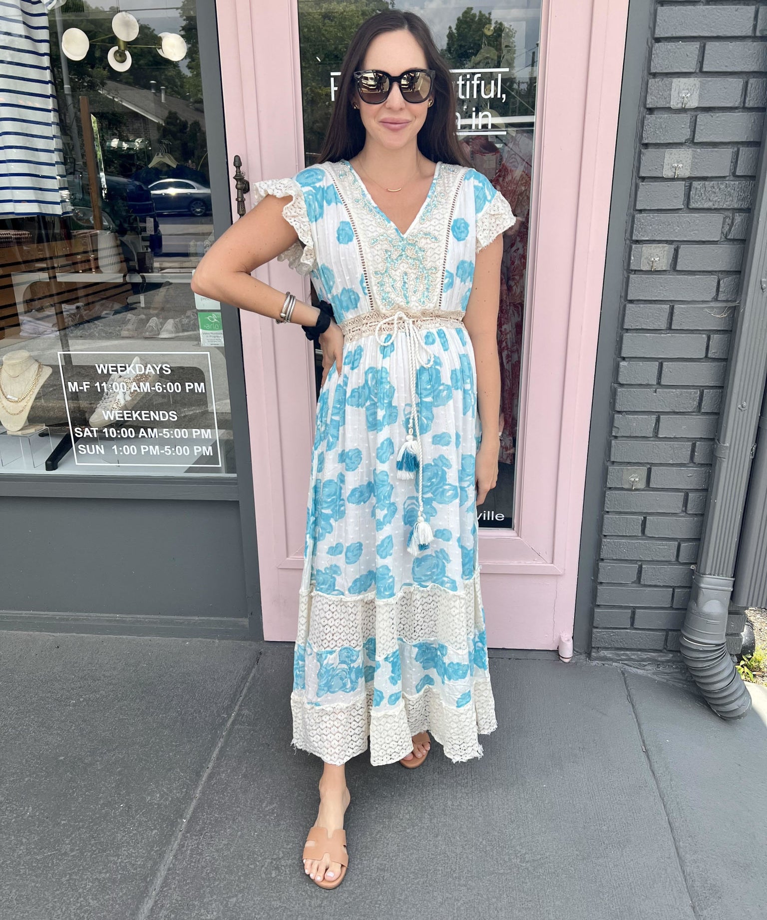 PEARL DETAIL MAXI DRESS
