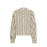 FALL STRIPE BUTTON UP BLOUSE