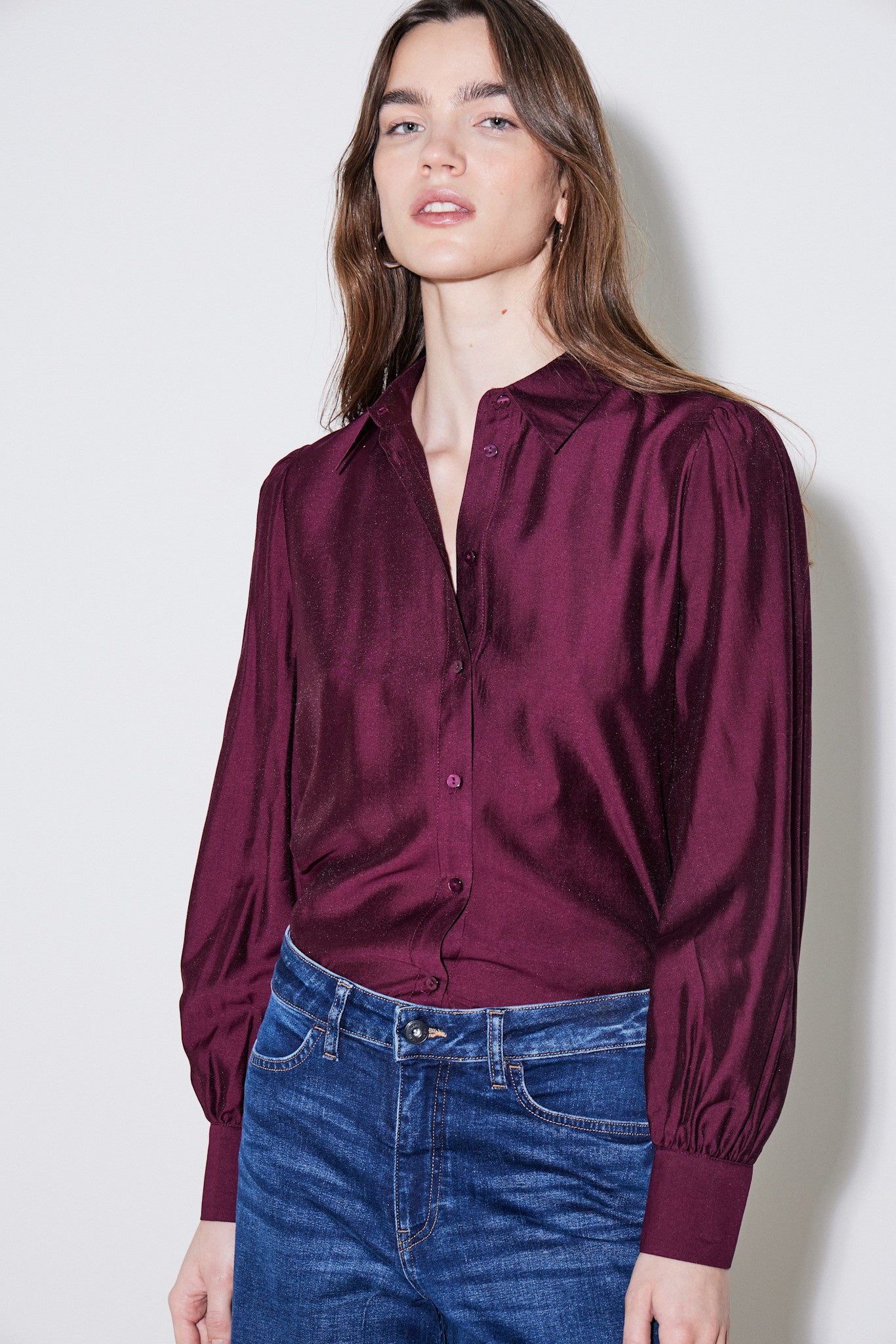 LSLV BUTTON UP BLOUSE