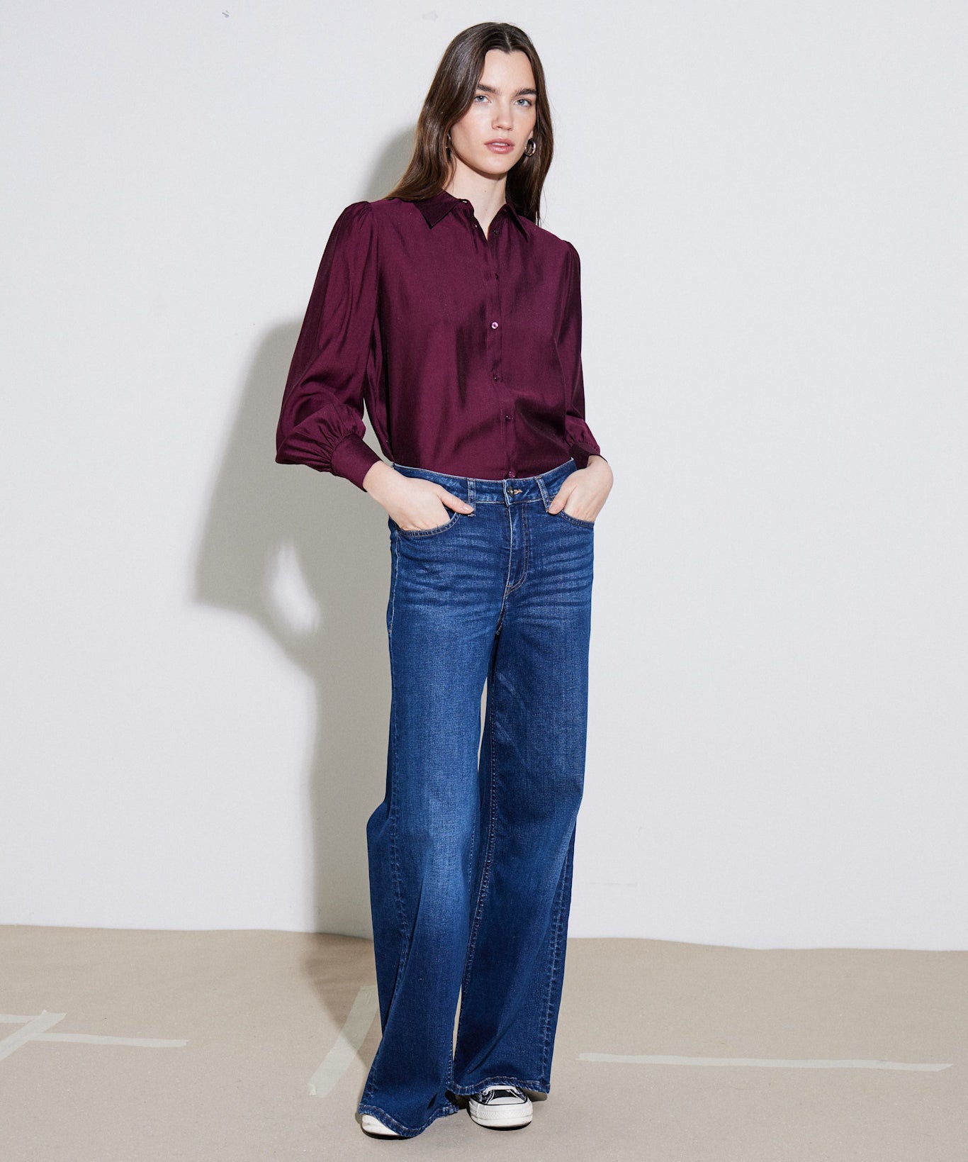LSLV BUTTON UP BLOUSE
