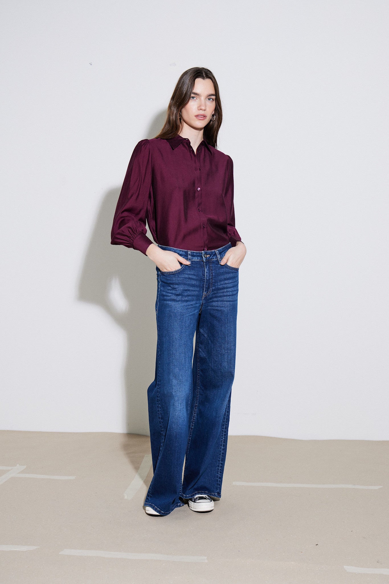 LSLV BUTTON UP BLOUSE