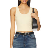 CHRISTY CURVED HEM TANK TOP