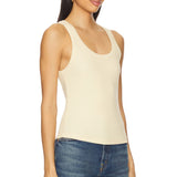 CHRISTY CURVED HEM TANK TOP