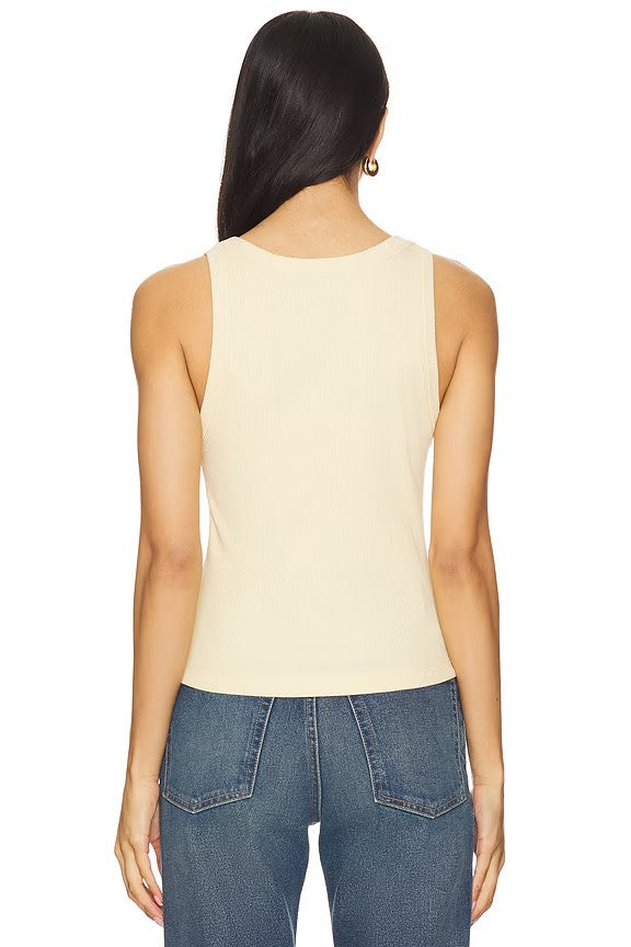 CHRISTY CURVED HEM TANK TOP