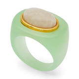 AQUA RESIN RING MOONSTONE