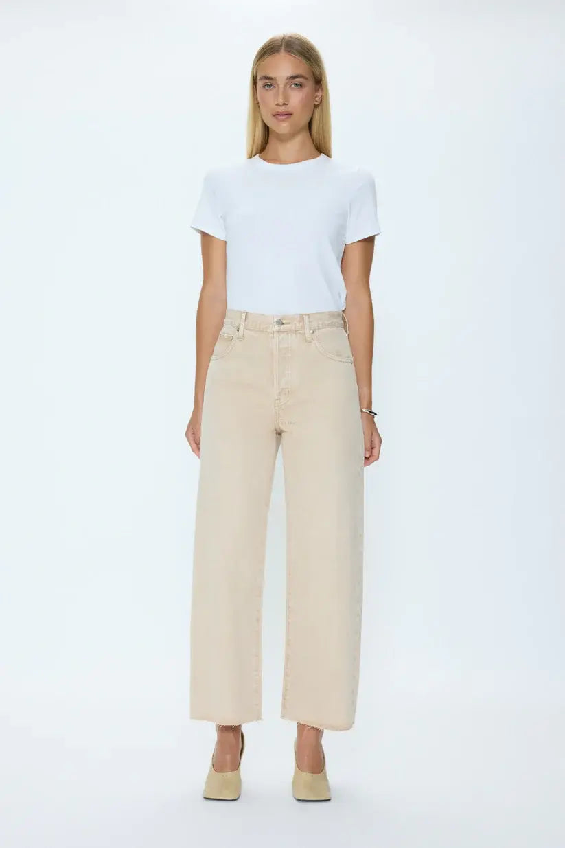 Tate High Rise Bowed Wide Leg