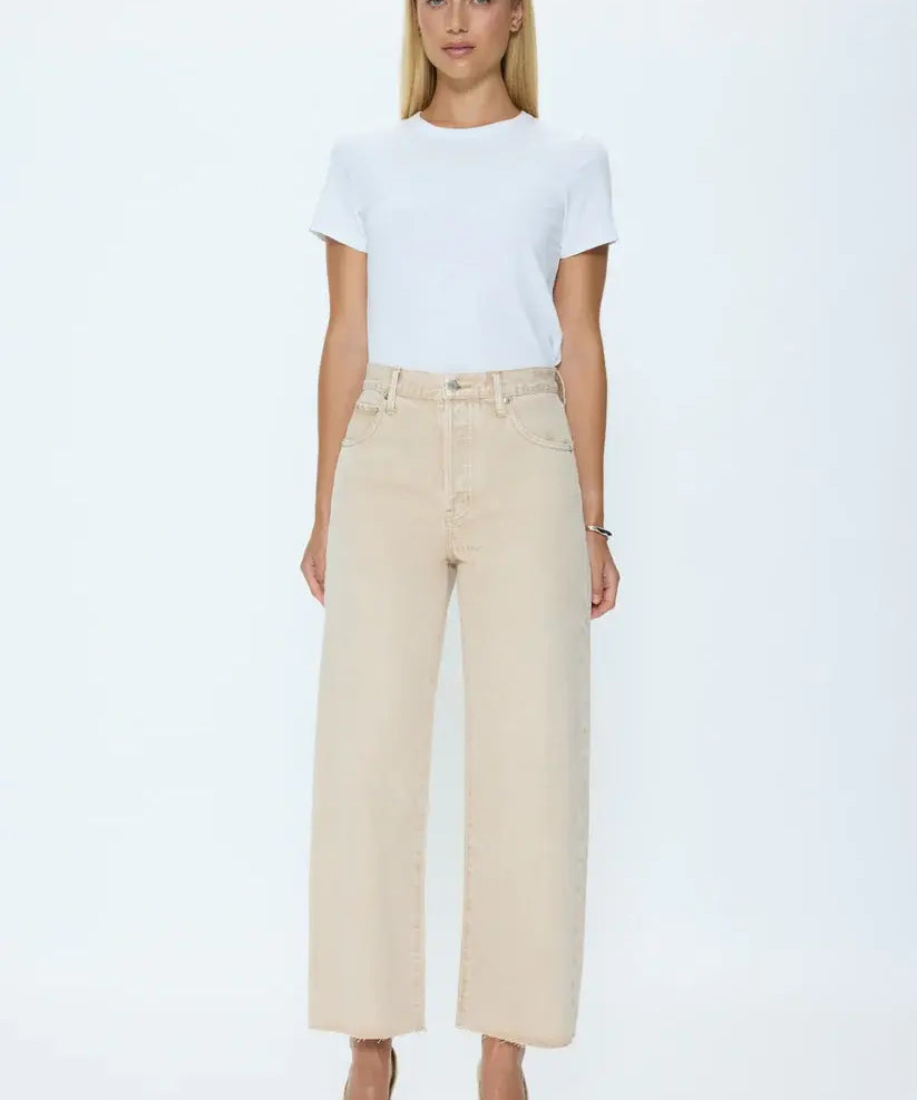 Tate High Rise Bowed Wide Leg
