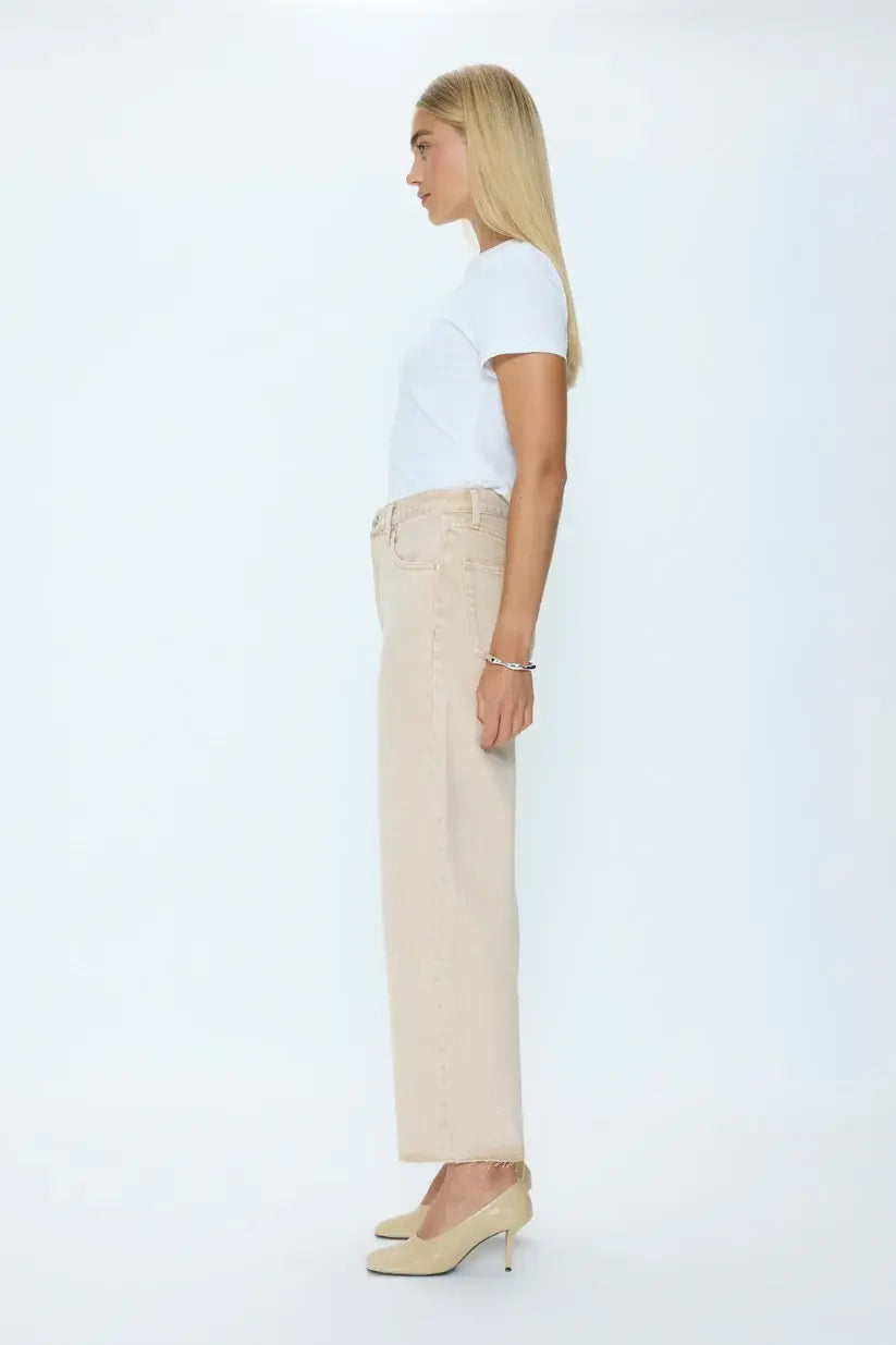Tate High Rise Bowed Wide Leg