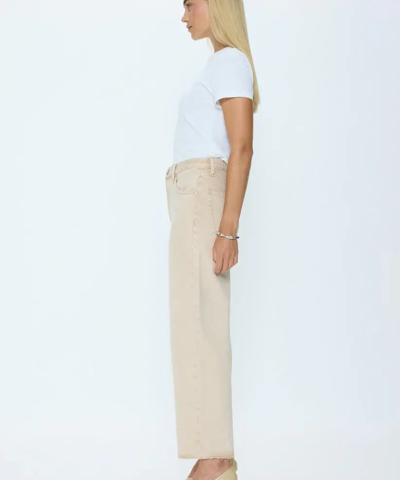 Tate High Rise Bowed Wide Leg
