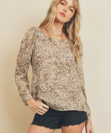 WILDCAT PUFF SHOULDER TOP