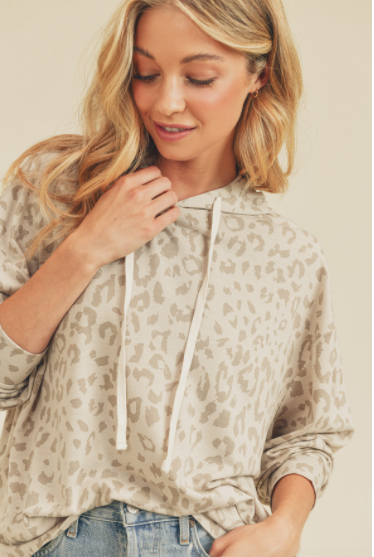 SOFT ANIMAL PRINT HOODIE