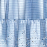 STRIPED EYELET DRESS