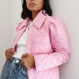 PUFF SLEEVE QUILTED JACKET