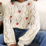 BERRY POM POM SWEATER