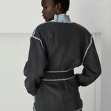 WOOL BLEND WRAP COAT