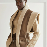 VEGAN LEATHER SHERPA VEST