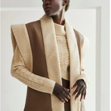 VEGAN LEATHER SHERPA VEST