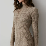 CABLE KNIT MIDI DRESS