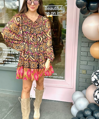 LONG SLEEVE BABYDOLL DRESS