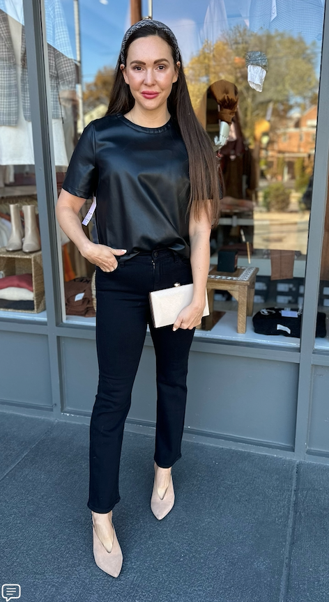 SSLV LEATHER TOP