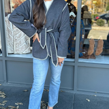WOOL BLEND WRAP COAT