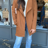 OPEN FRONT KNIT CARDIGAN