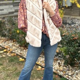 FAUX FUR OPEN FRONT VEST