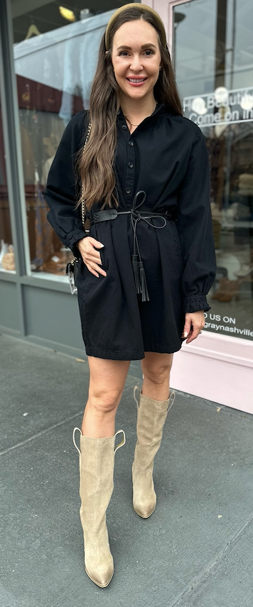 LSLV  COTTON WASHED TWILL DRESS