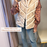 FAUX FUR OPEN FRONT VEST