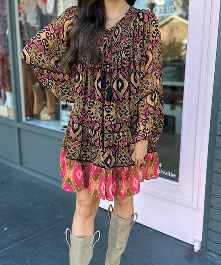LONG SLEEVE BABYDOLL DRESS