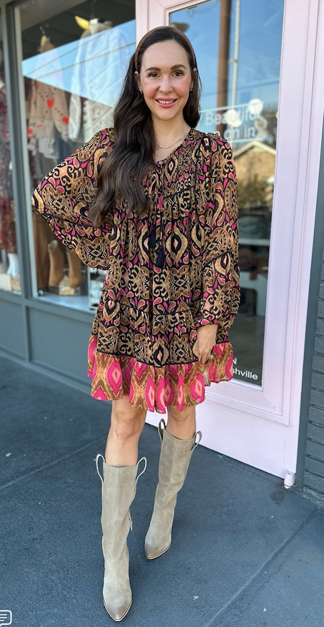LONG SLEEVE BABYDOLL DRESS