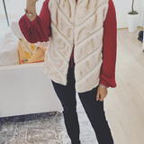 FAUX FUR OPEN FRONT VEST