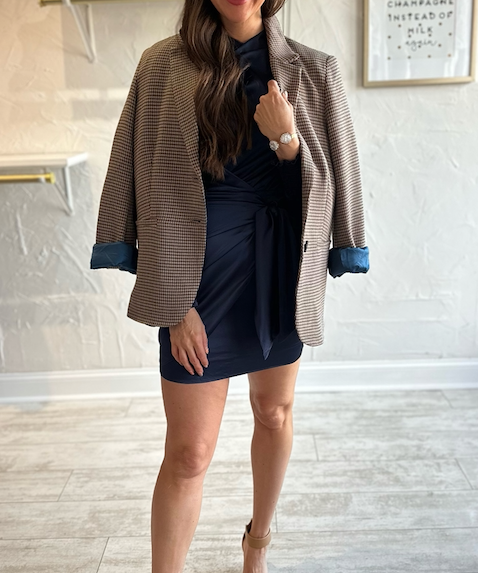 NOELIE HOUNDSTOOTH BLAZER