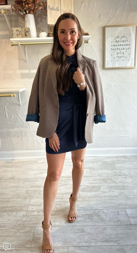 NOELIE HOUNDSTOOTH BLAZER