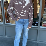 CARRARA MARBLE PRINT SWEATER