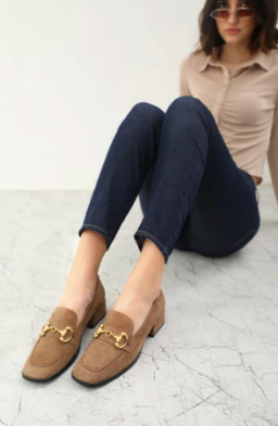 SUEDE HORSEBIT LOAFER PUMP