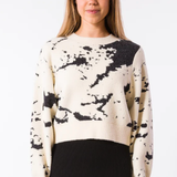 CARRARA MARBLE PRINT SWEATER