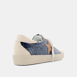 BLACK SNAKE AND SUEDE SNEAKERS