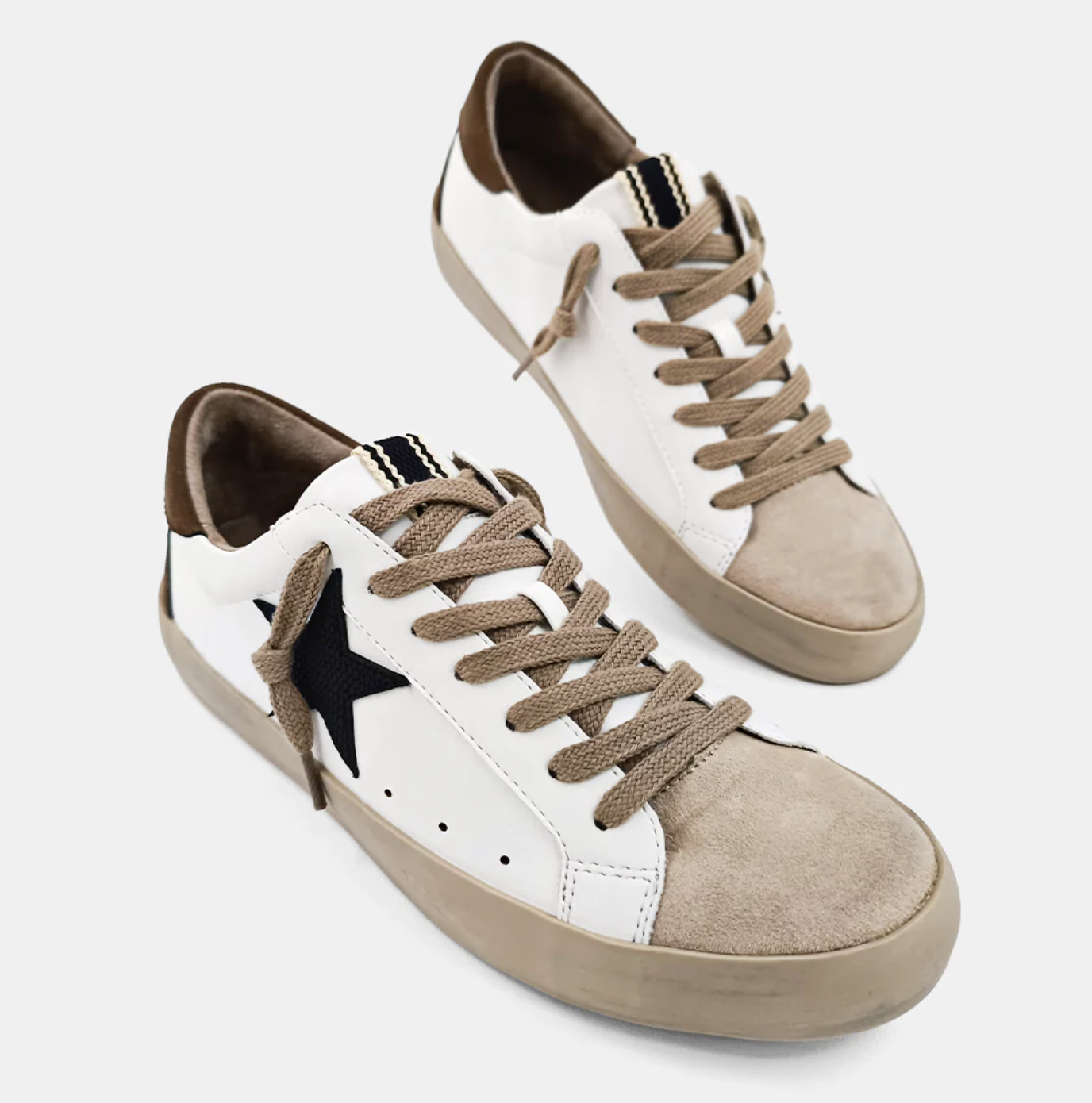 LEATHER AND BROWN SUEDE