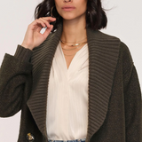 DOUBLE BUTTON SWEATER COAT