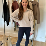 KRIS RIBBED HALF ZIP